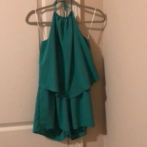 Emerald Green Romper Size Small